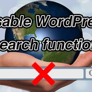 How to Disable WordPress Search Function